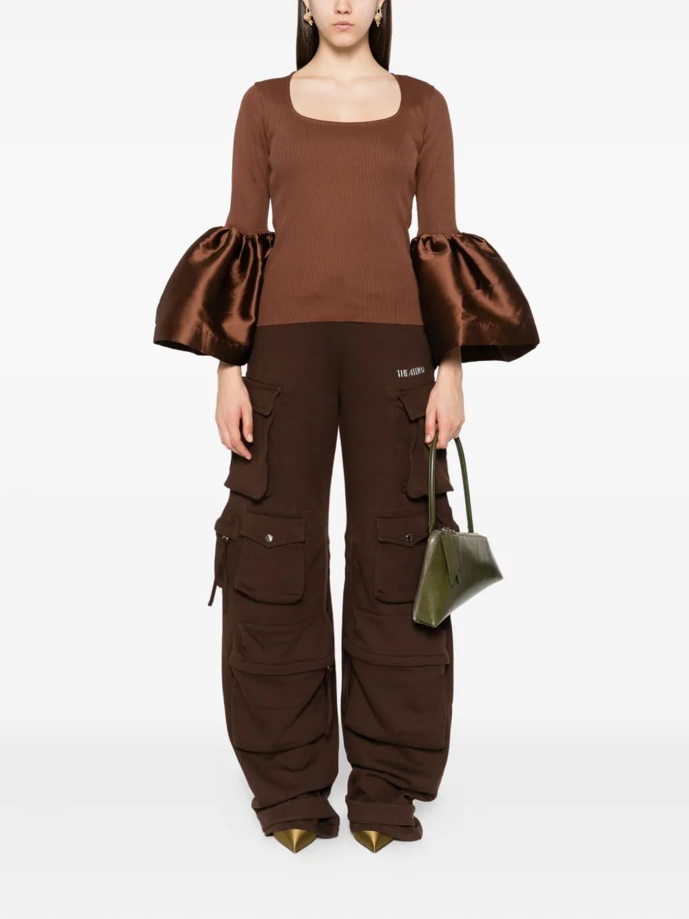 Marques'Almeida Mikado blouse - Bruin