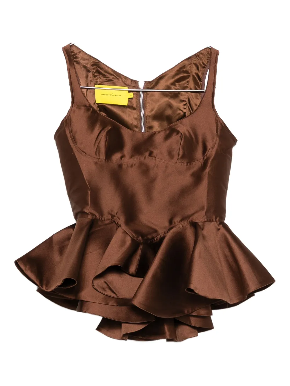 Marques'Almeida Mikado peplum corset