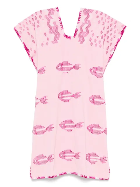Pippa Holt White Fish-print mini dress