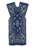 Pippa Holt bandana-print midi dress - Blue