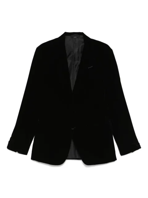 TOM FORD blazer en velours à simple boutonnage