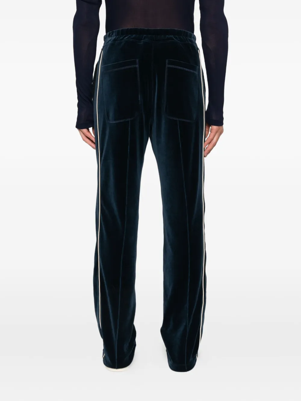 TOM FORD Fluwelen trainingsbroek met afwerking Blauw