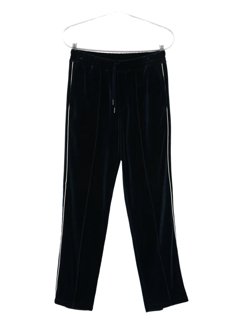 TOM FORD piped-trim velour track pants - Blu