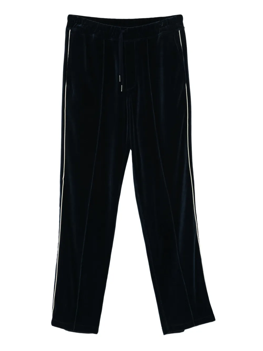 TOM FORD piped-trim velour track pants | Blue | Image 1