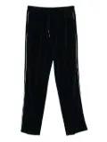 TOM FORD piped-trim velour track pants - Blue