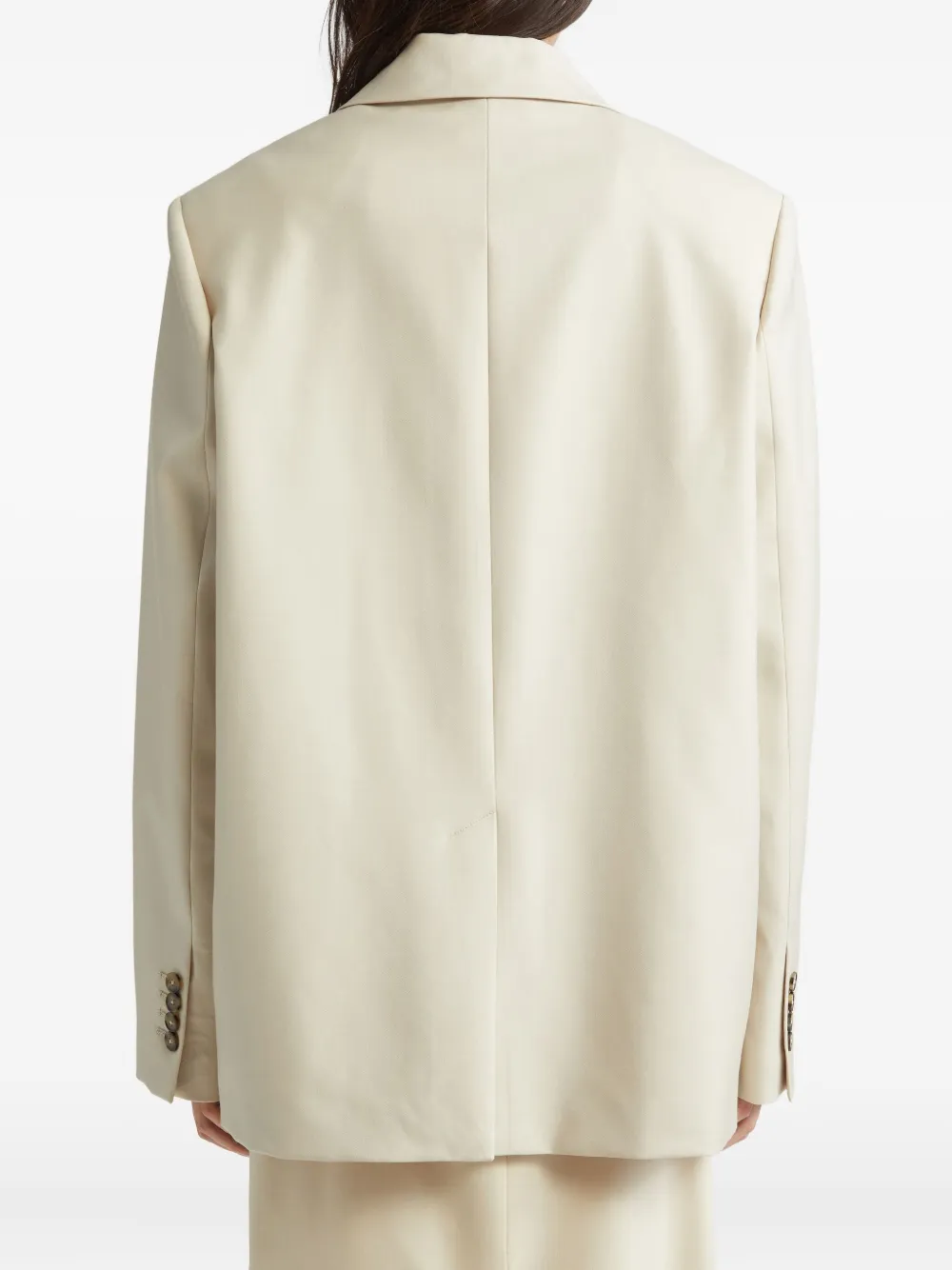 LouLou de Saison Blazer met bewerkte revers Beige