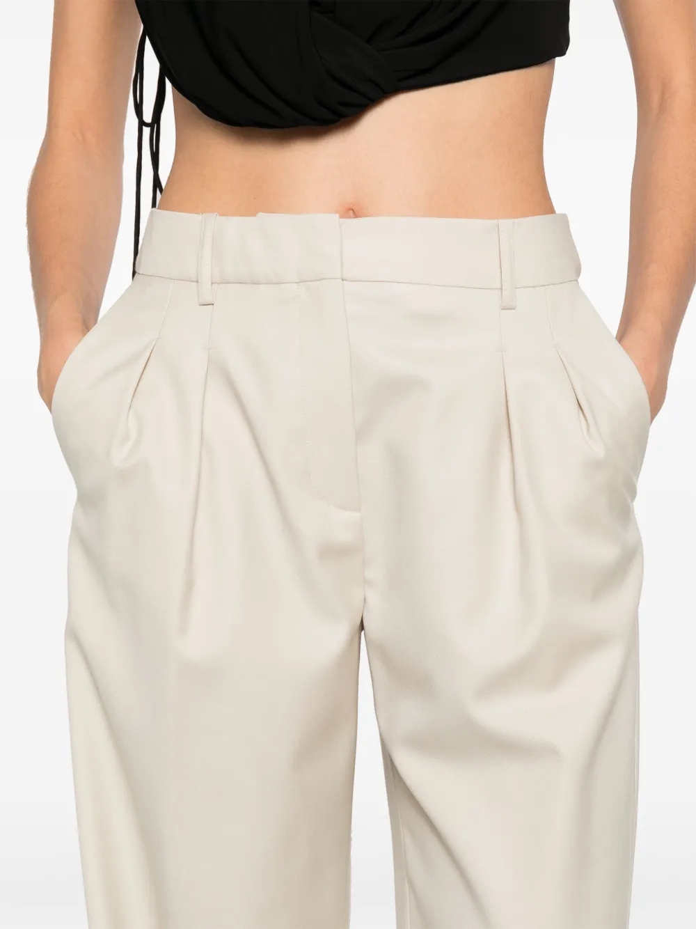 LOULOU DE SAISON SBIRU STRAIGHT-LEG TROUSERS 
