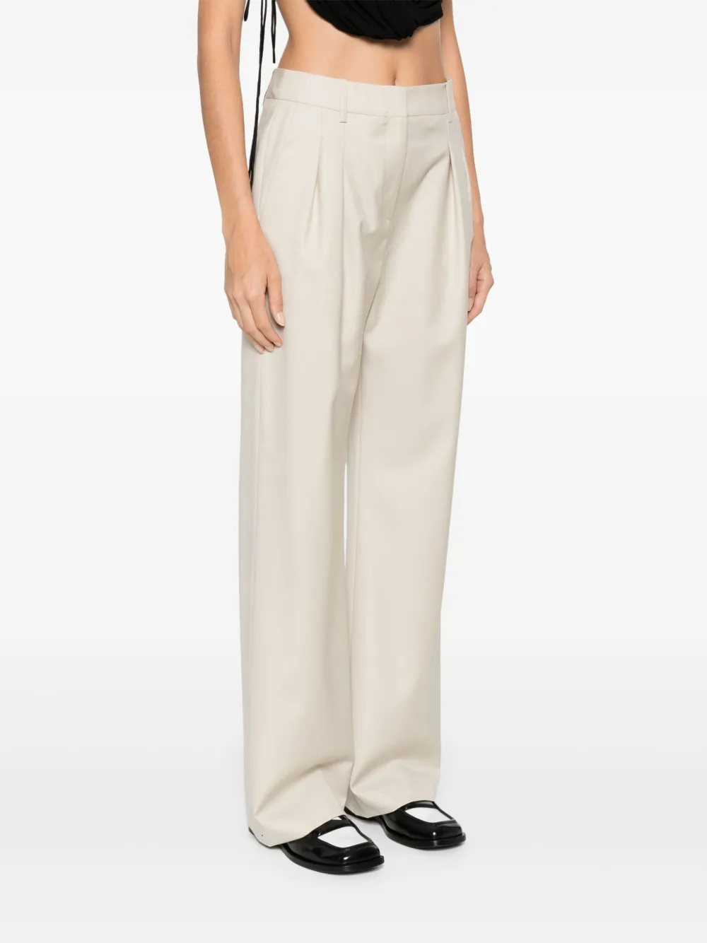 LOULOU DE SAISON SBIRU STRAIGHT-LEG TROUSERS 