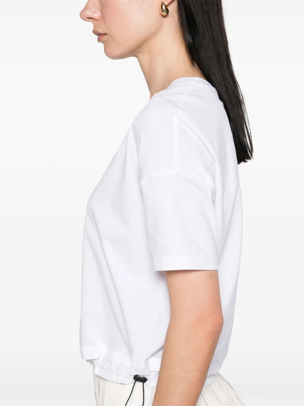 Herno T-shirt met trekkoord afwerking Wit