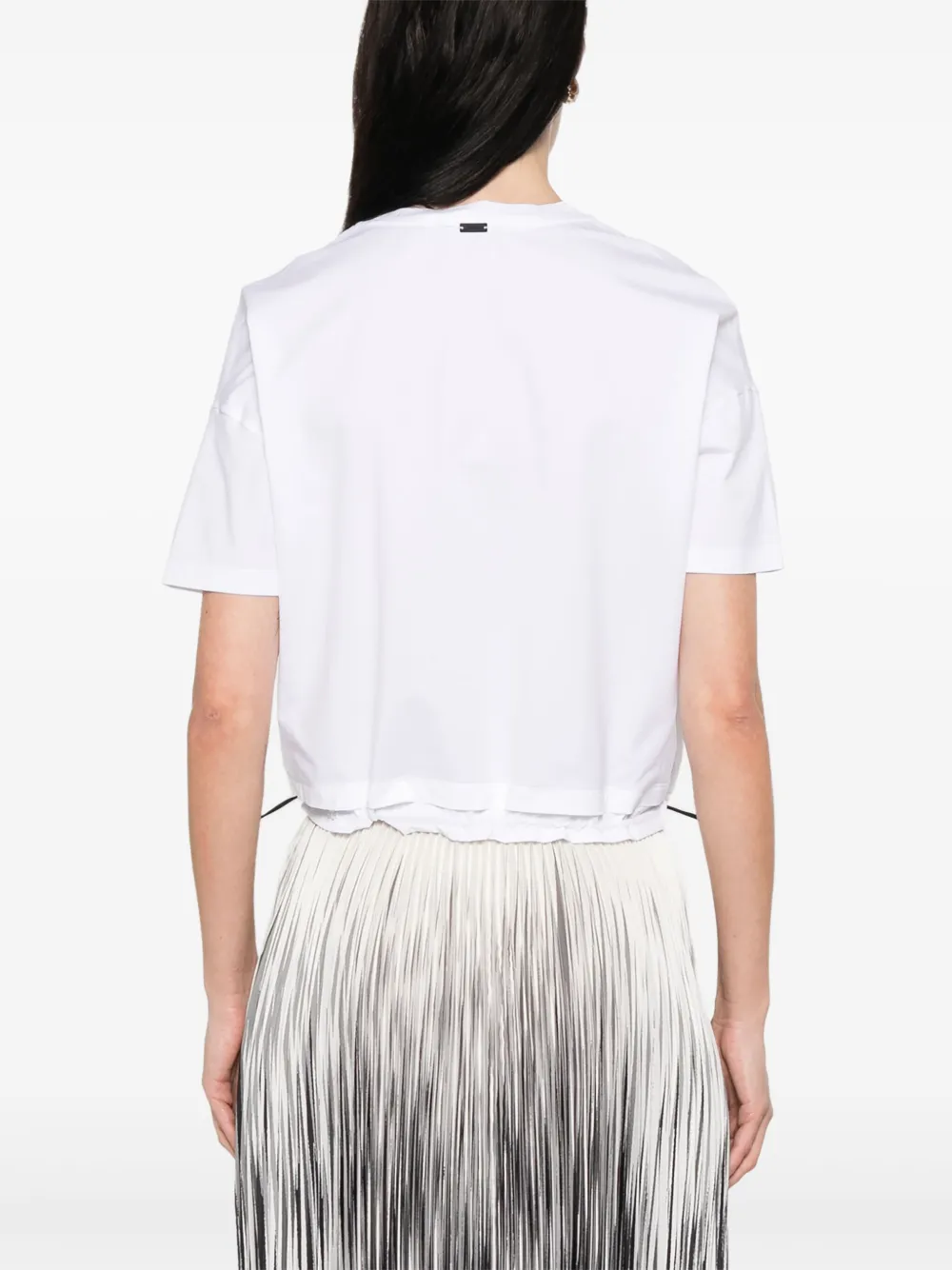 Herno T-shirt met trekkoord afwerking Wit