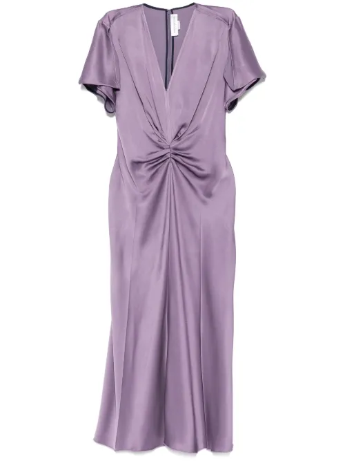 Robe en satin à coupe longue - Victoria Beckham - Modalova