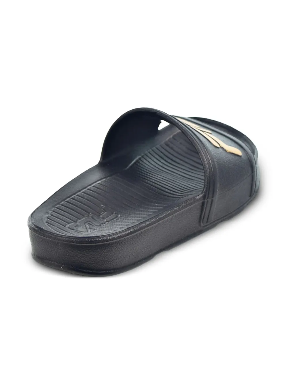 Fila Kids Sleek LT "Black Metallic Gold" slides