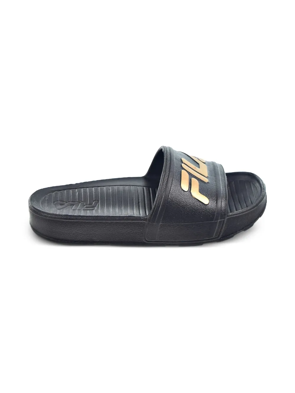 Fila Kids Sleek LT Black/Metallic Gold slippers - Zwart