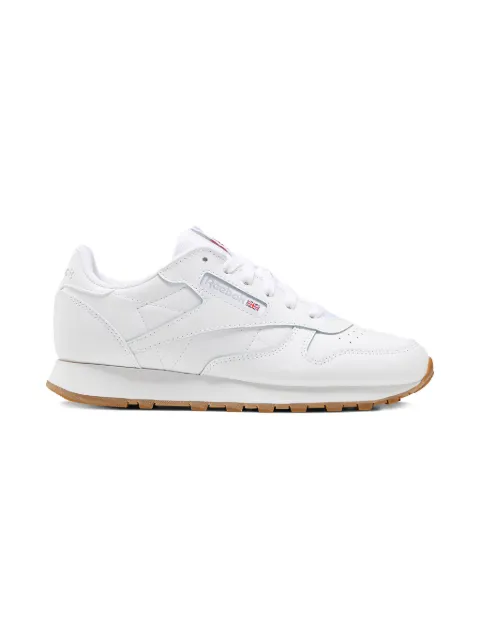 Reebok Kids tenis White clásicos de piel