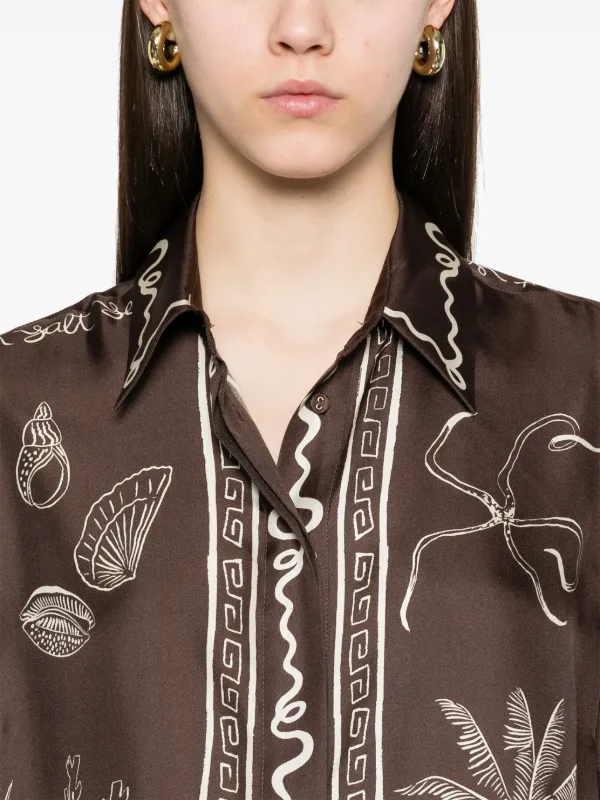 sammy  ALEMAIS Camisa Sammy | Marrom | FARFETCH BR