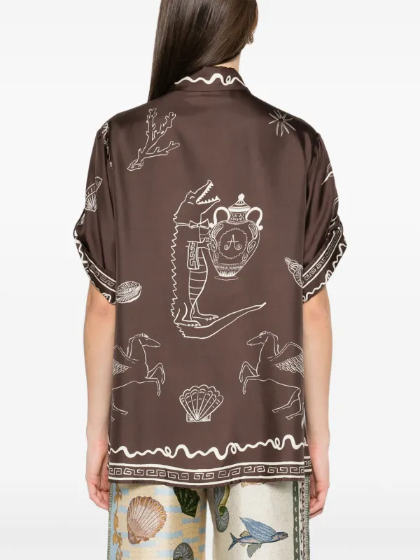 sammy  ALEMAIS Camisa Sammy | Marrom | FARFETCH BR