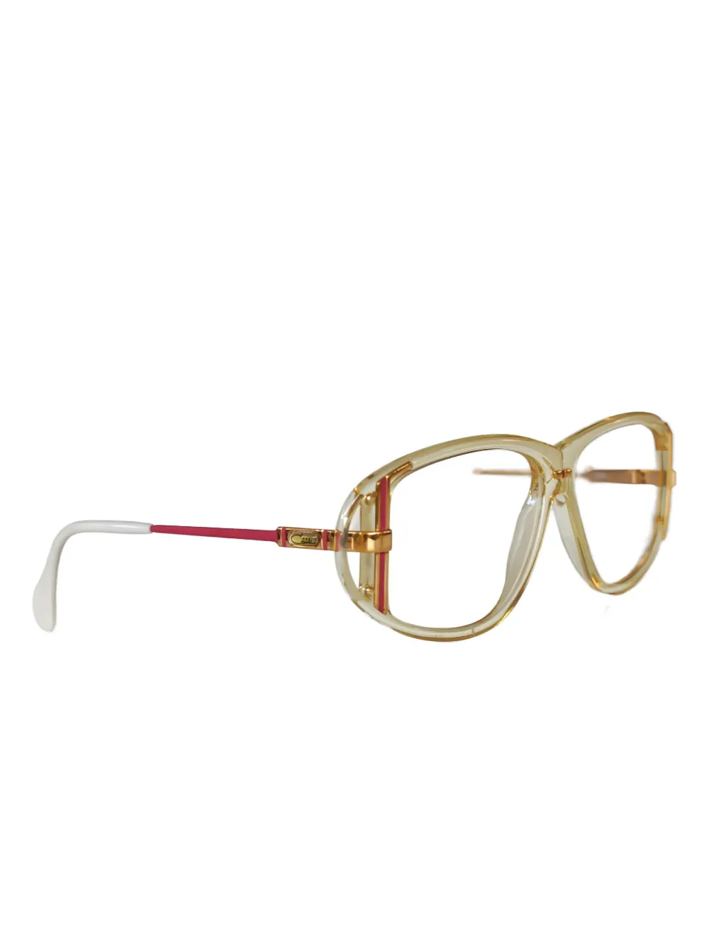 Cazal Bril met geometrisch montuur Geel