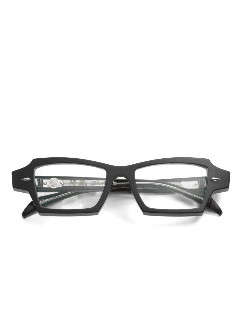 Takaori geometric-frame glasses - Nero