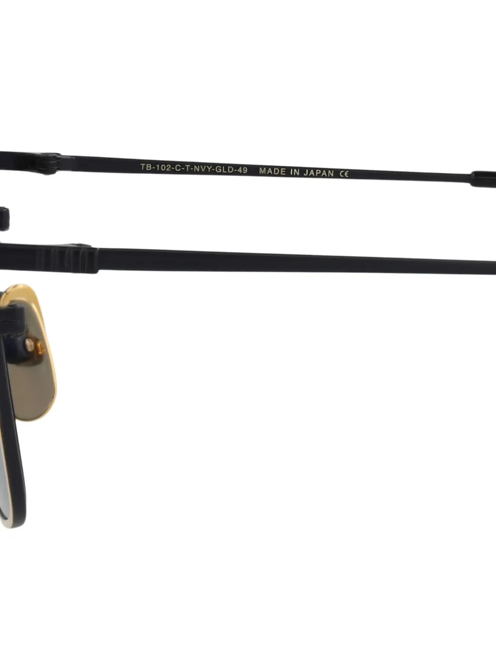 Thom Browne Eyewear Zonnebril met vierkant montuur Blauw