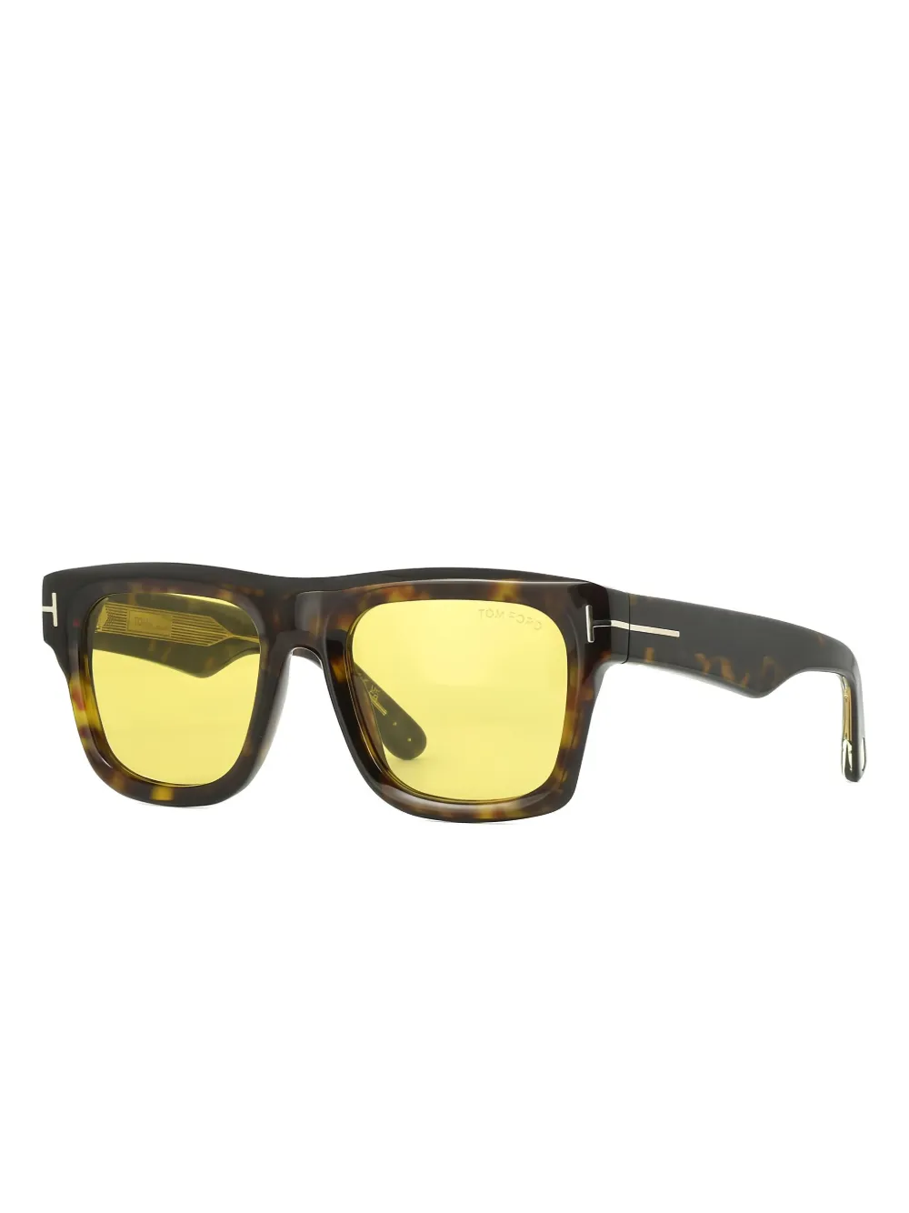 TOM FORD Eyewear tortoiseshell square-frame sunglasses - Bruin