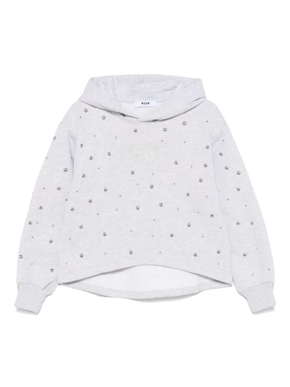 MSGM Kids Hoodie met studs Grijs