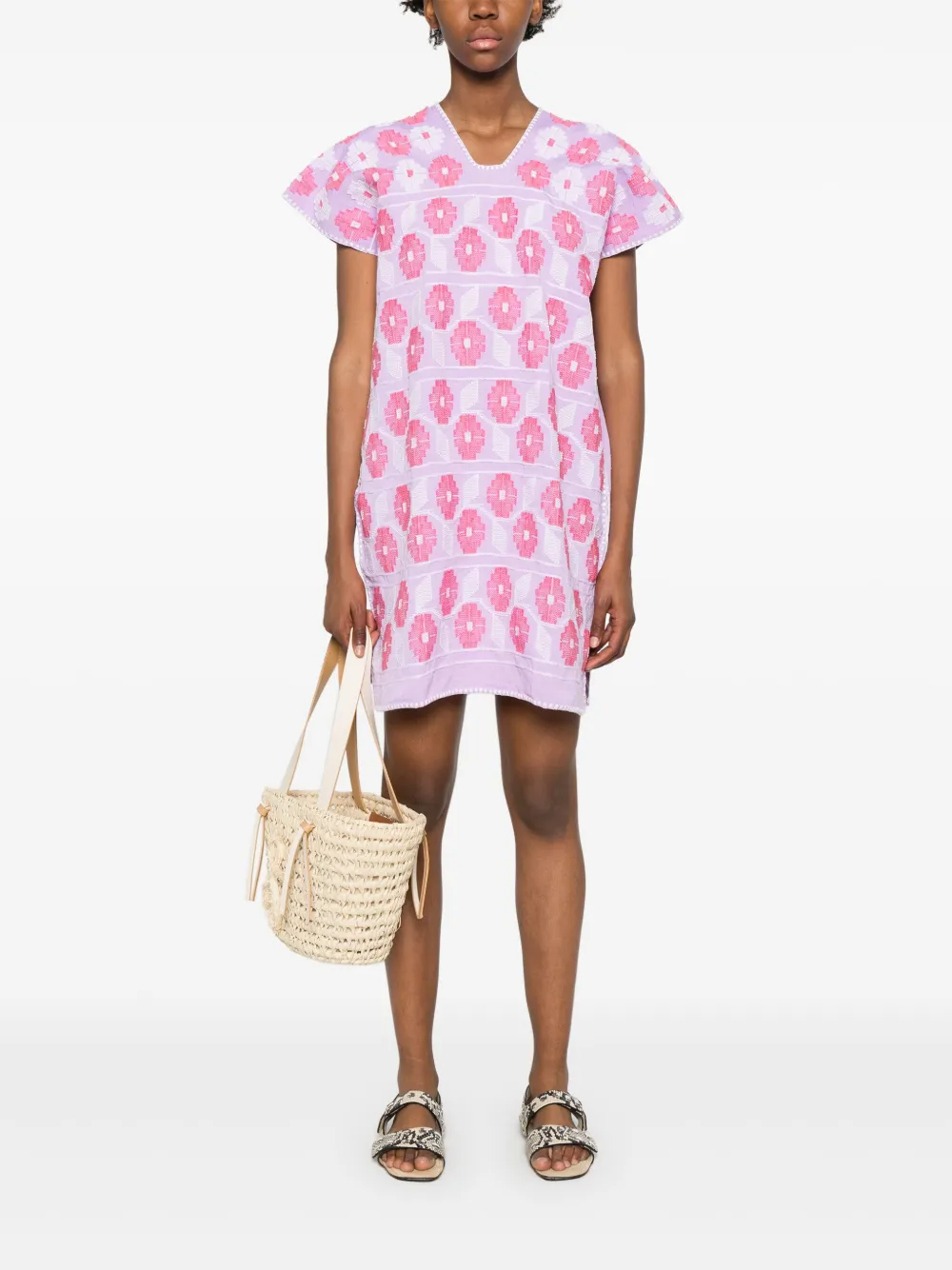 Pippa Holt Mini-jurk met vlakken - Roze