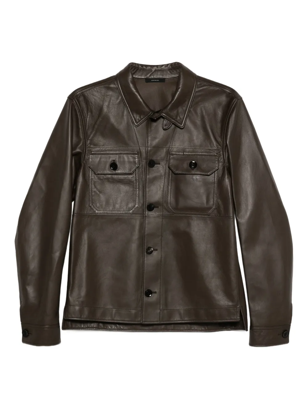 TOM FORD Leren jack Bruin