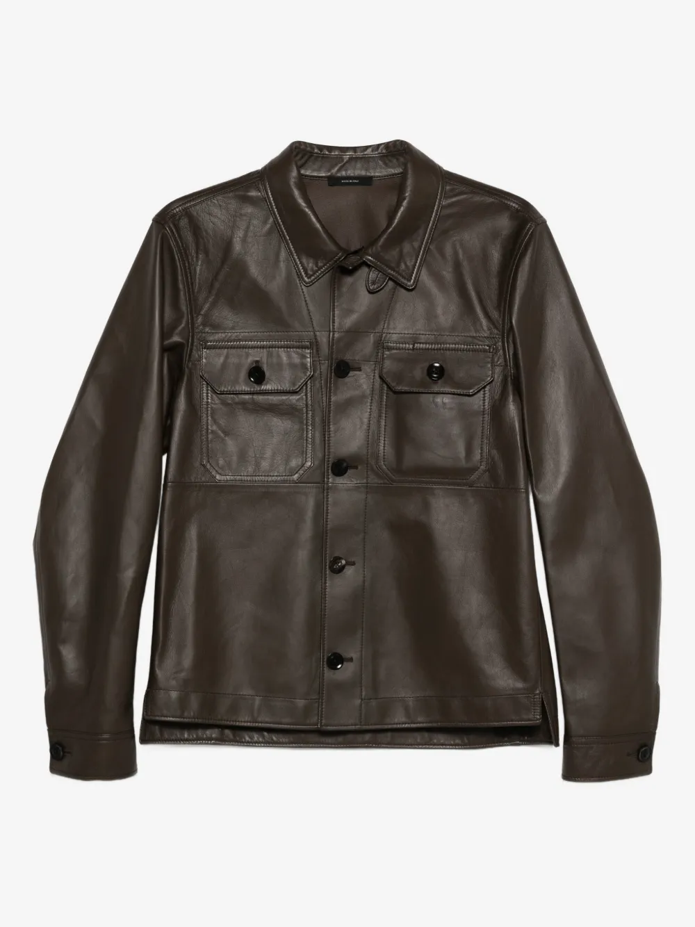 TOM FORD leather overshirt | Brown | Image 1