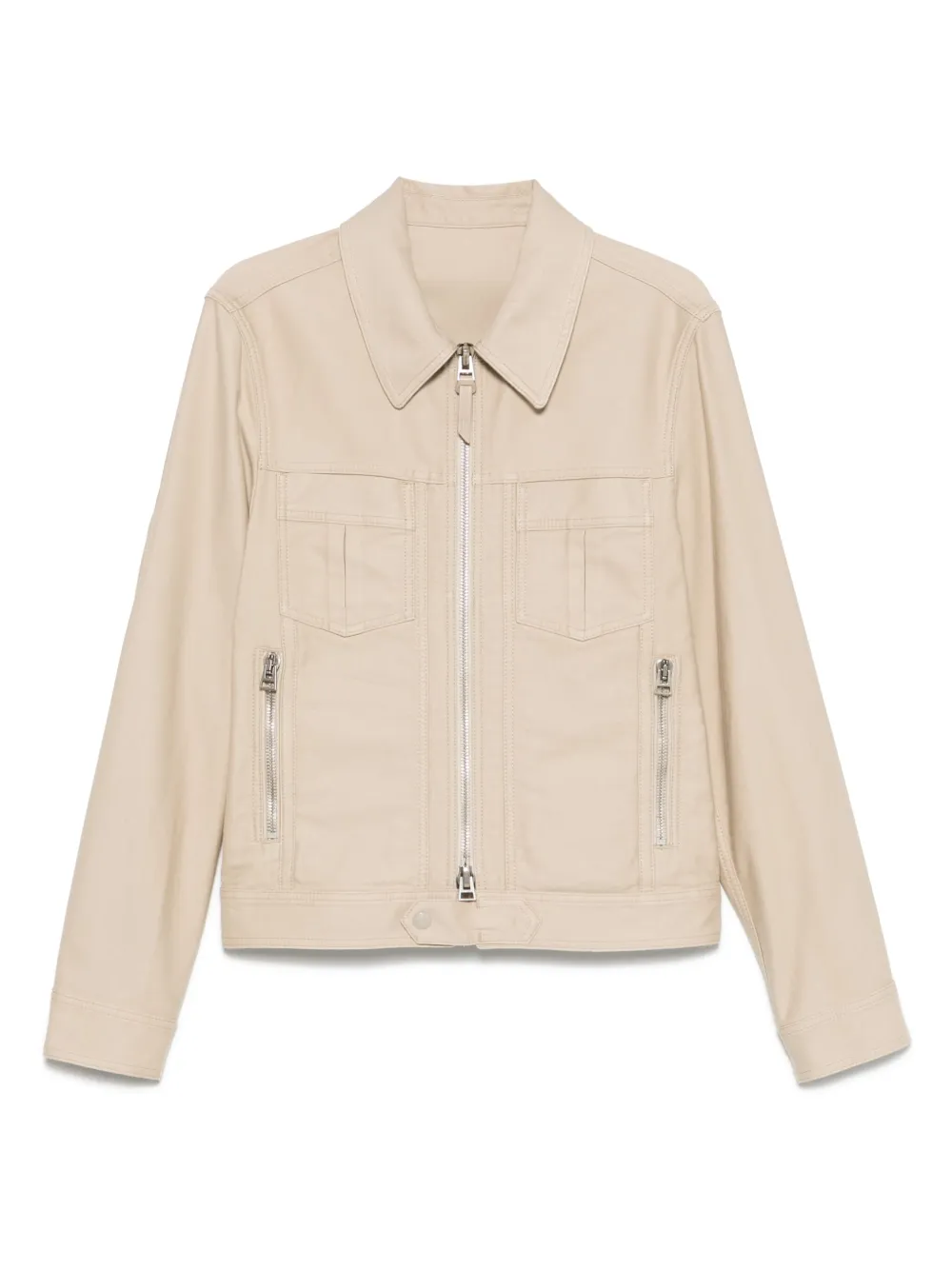 TOM FORD Lederjacke mit Reißverschluss | Nude | Image 1