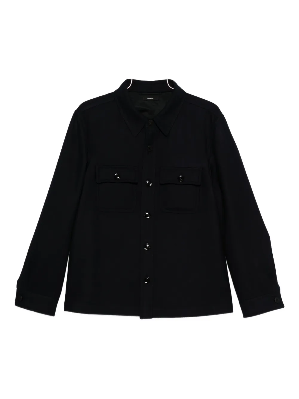 TOM FORD button-down flap-pocket shirt jacket - Blu
