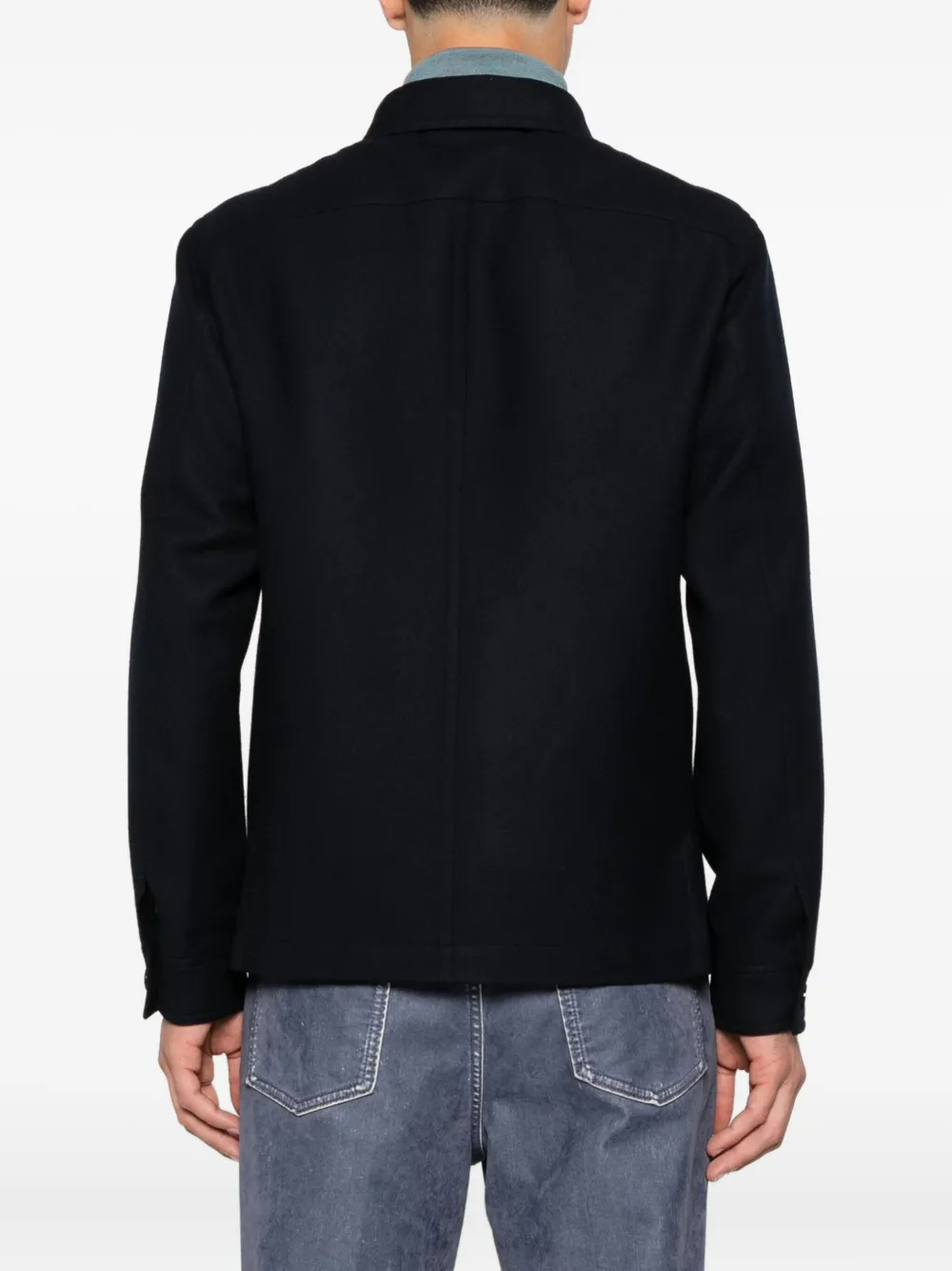 TOM FORD Button-down shirtjack met klepzak Blauw