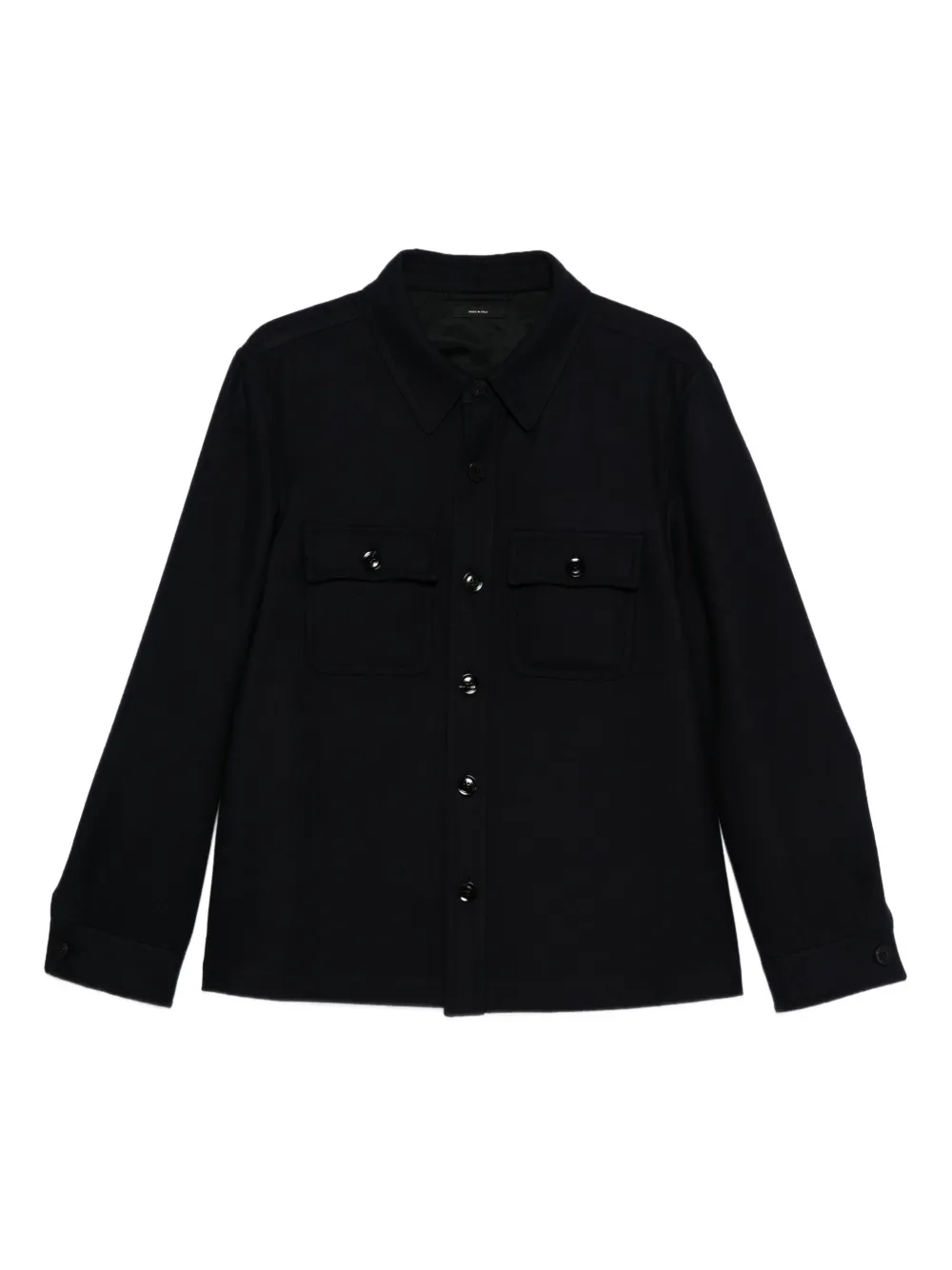 TOM FORD Button-down shirtjack met klepzak Blauw
