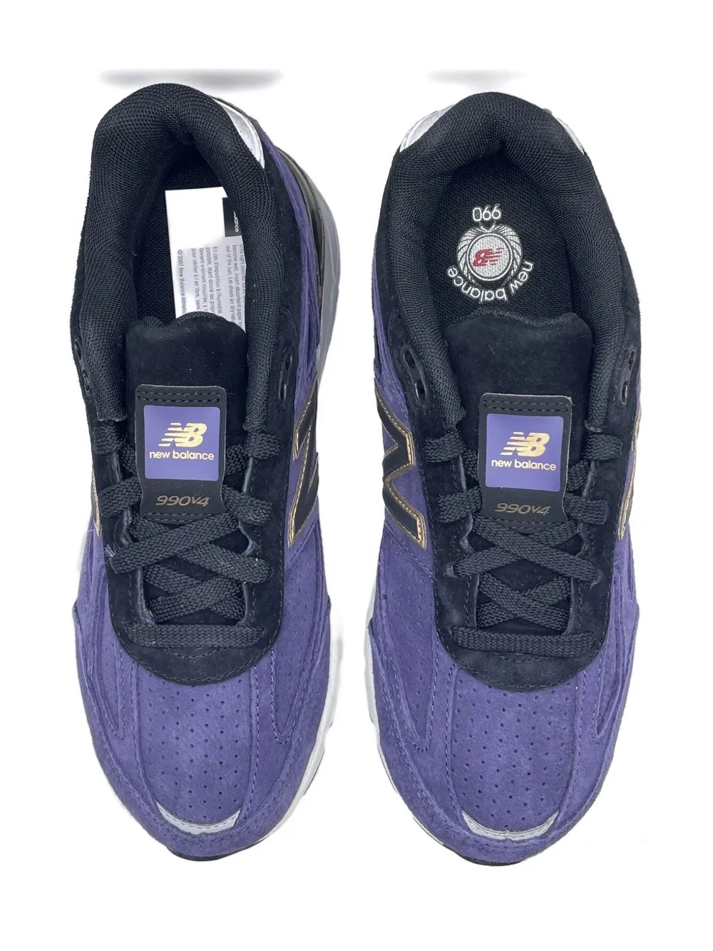 New Balance Kids 990v4 "Dark Purple" sneakers