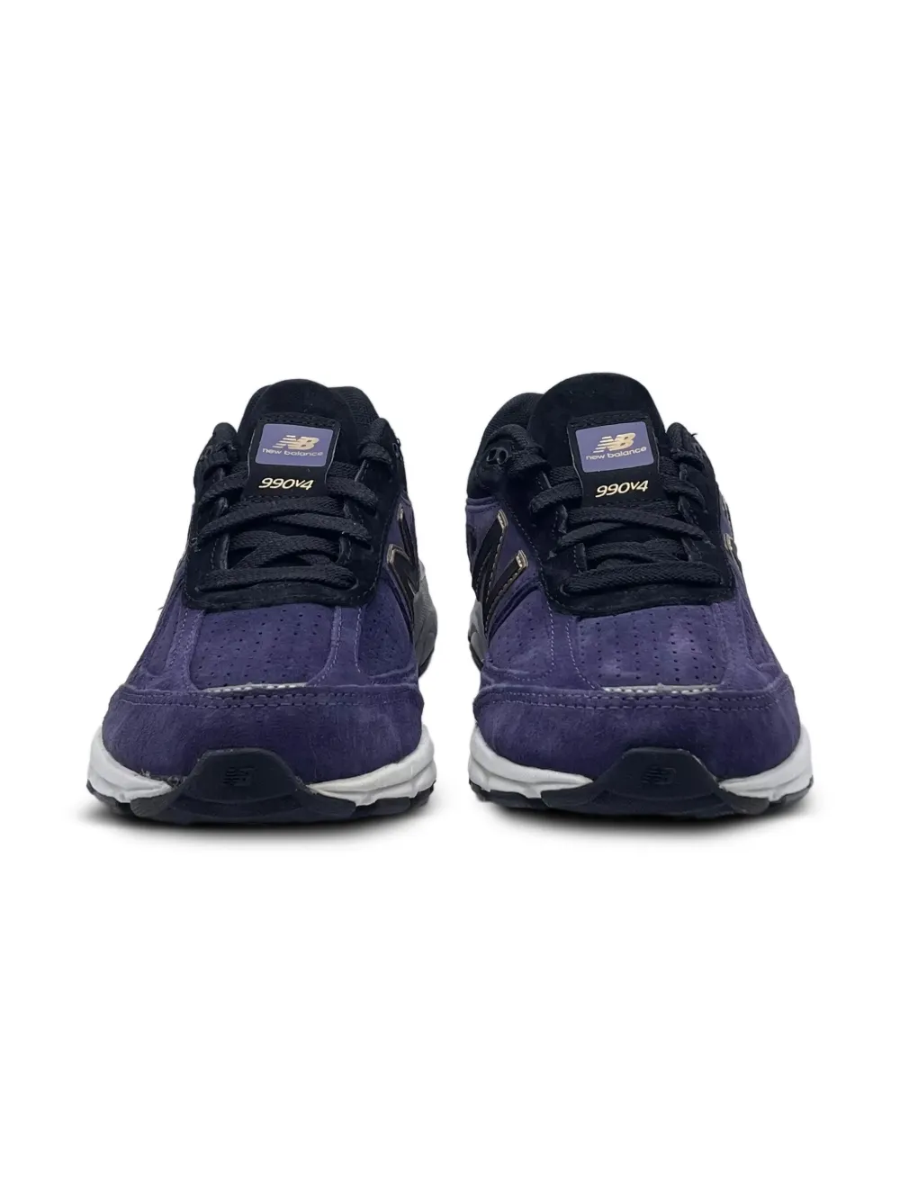New Balance Kids 990v4 "Dark Purple" sneakers
