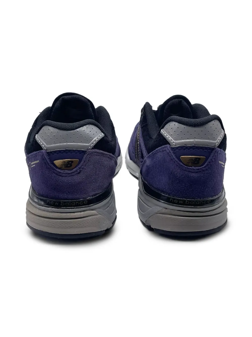 New Balance Kids 990v4 "Dark Purple" sneakers