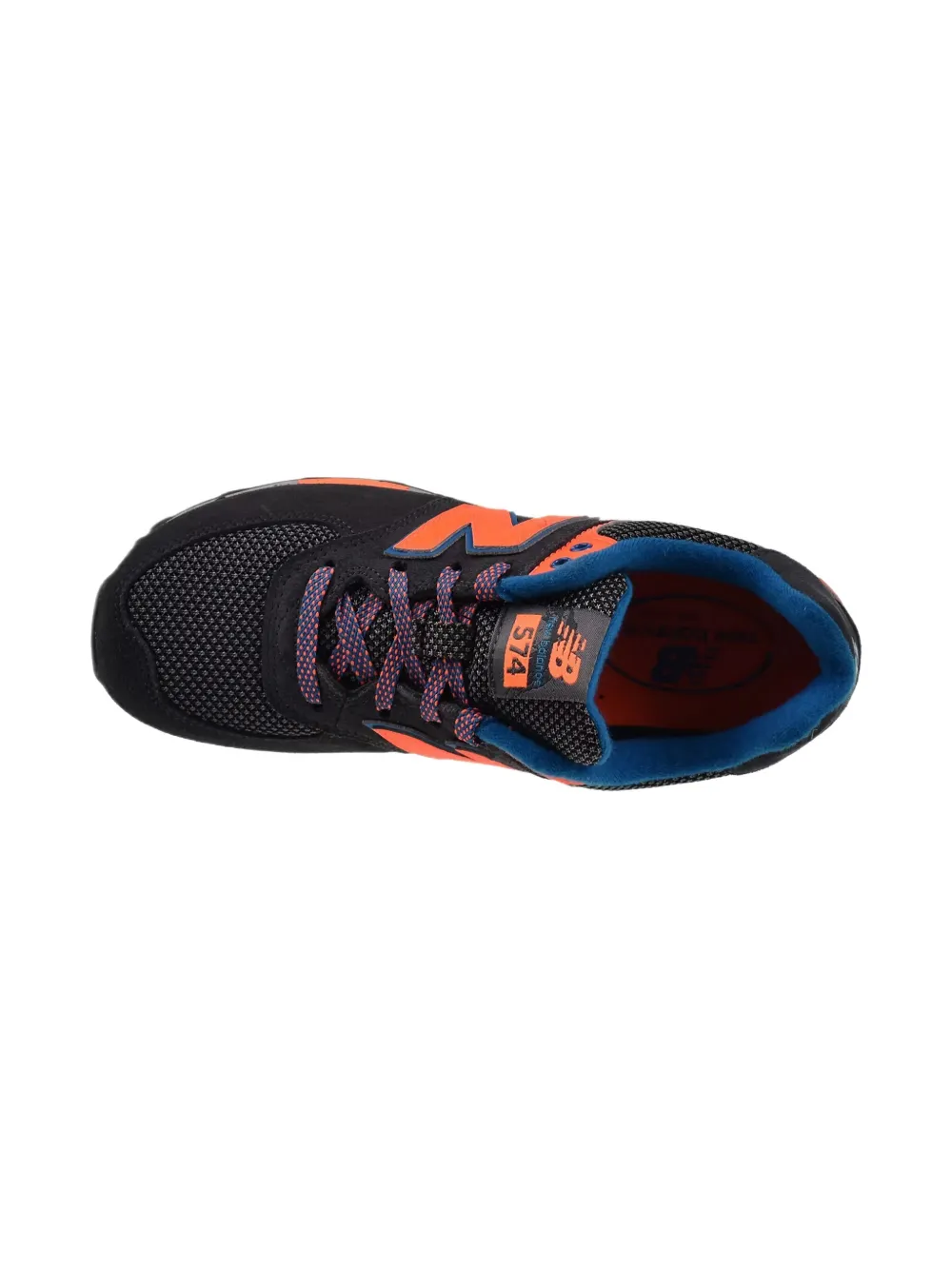 New Balance Kids 574 "Grey Orange" sneakers Black