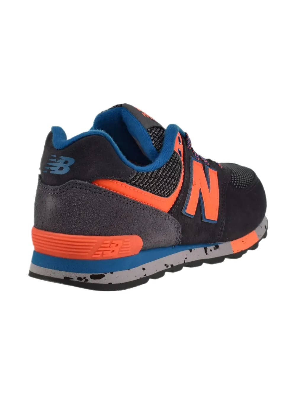 New Balance Kids 574 "Grey Orange" sneakers Black