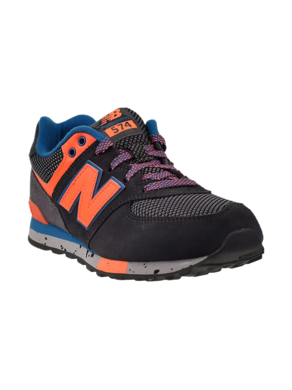 New Balance Kids 574 "Grey Orange" sneakers Black
