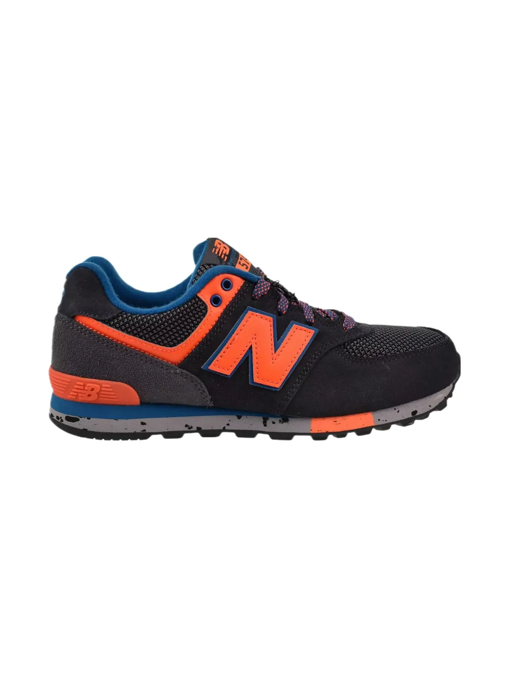 New Balance Kids 574 "Grey Orange" sneakers Black