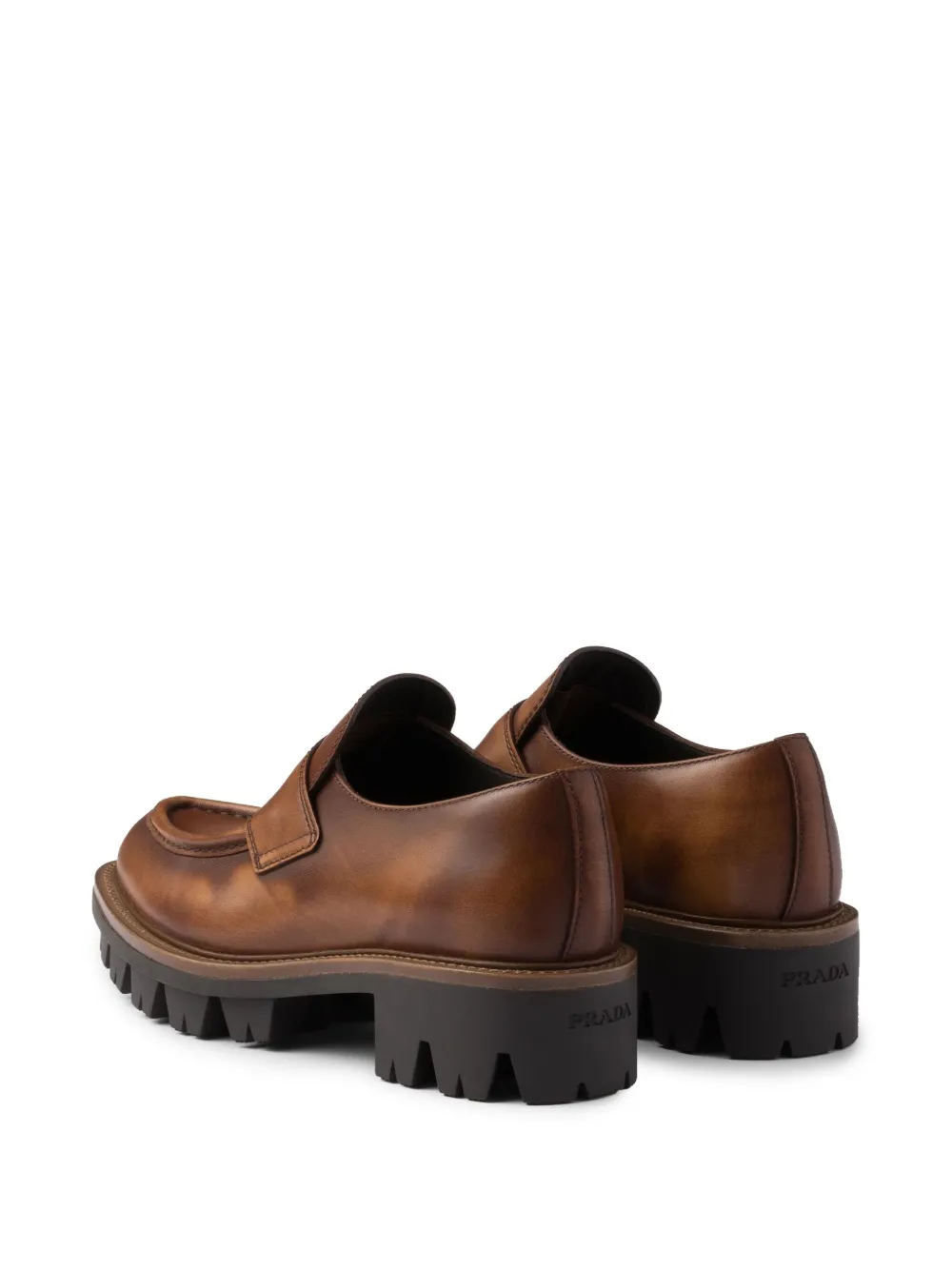 Prada Leren loafers Bruin