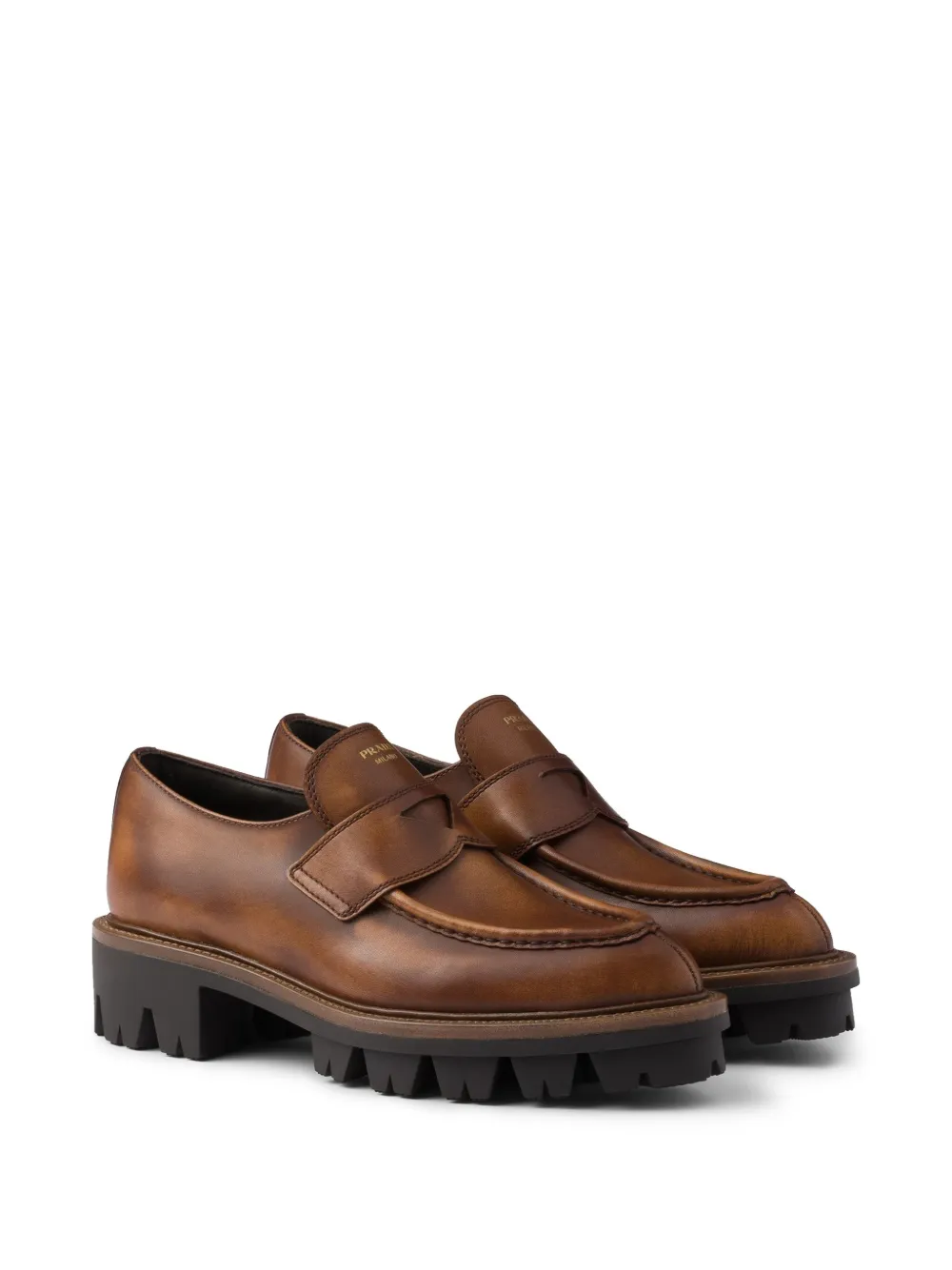 Prada Leren loafers Bruin