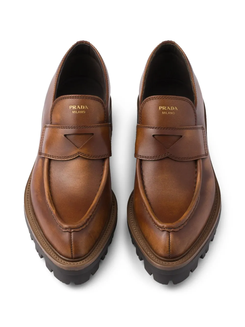 Prada Leren loafers Bruin