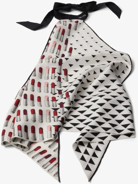 Prada printed silk top