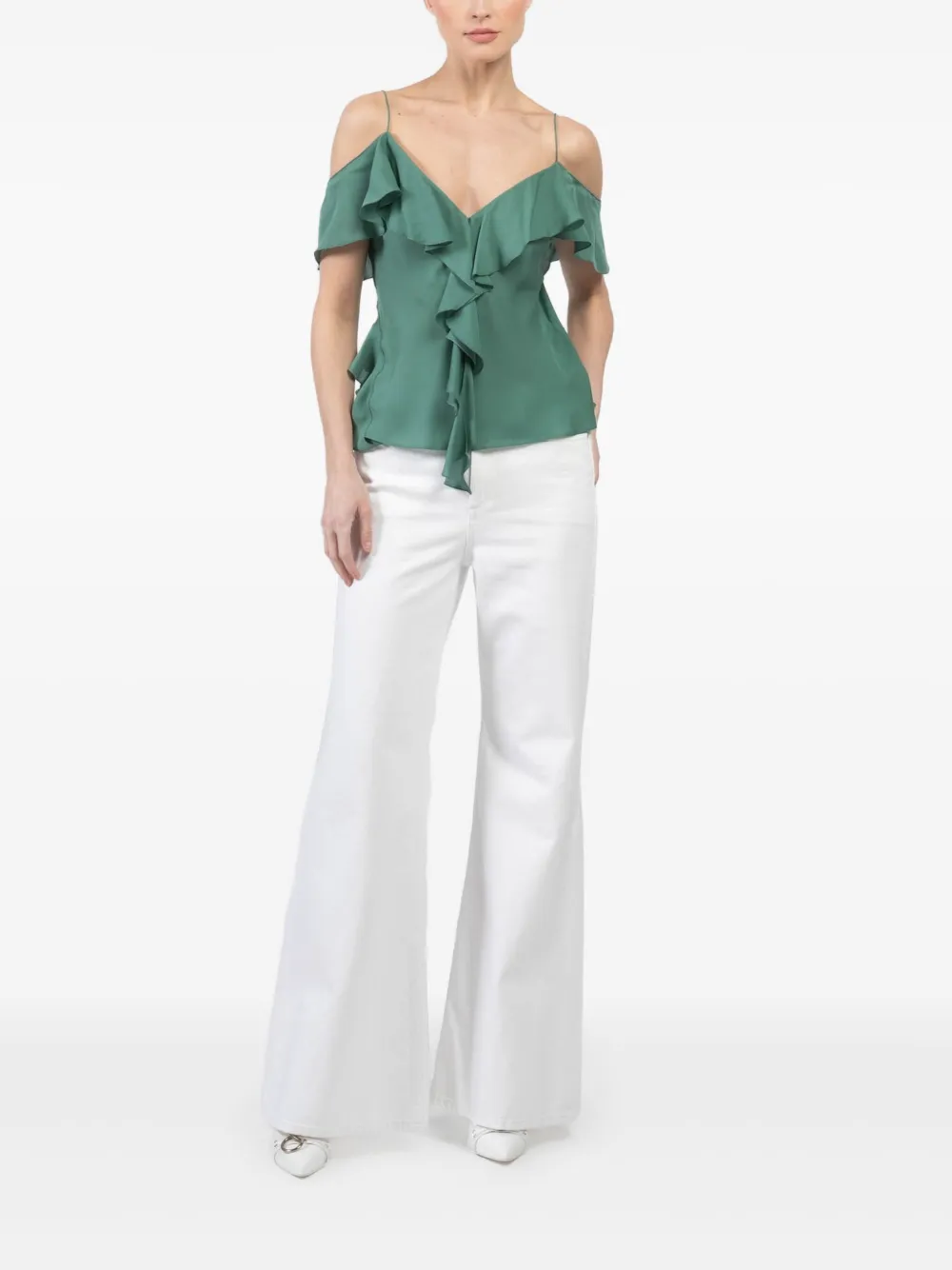 Dorothee Schumacher Sheer Twist top - Groen