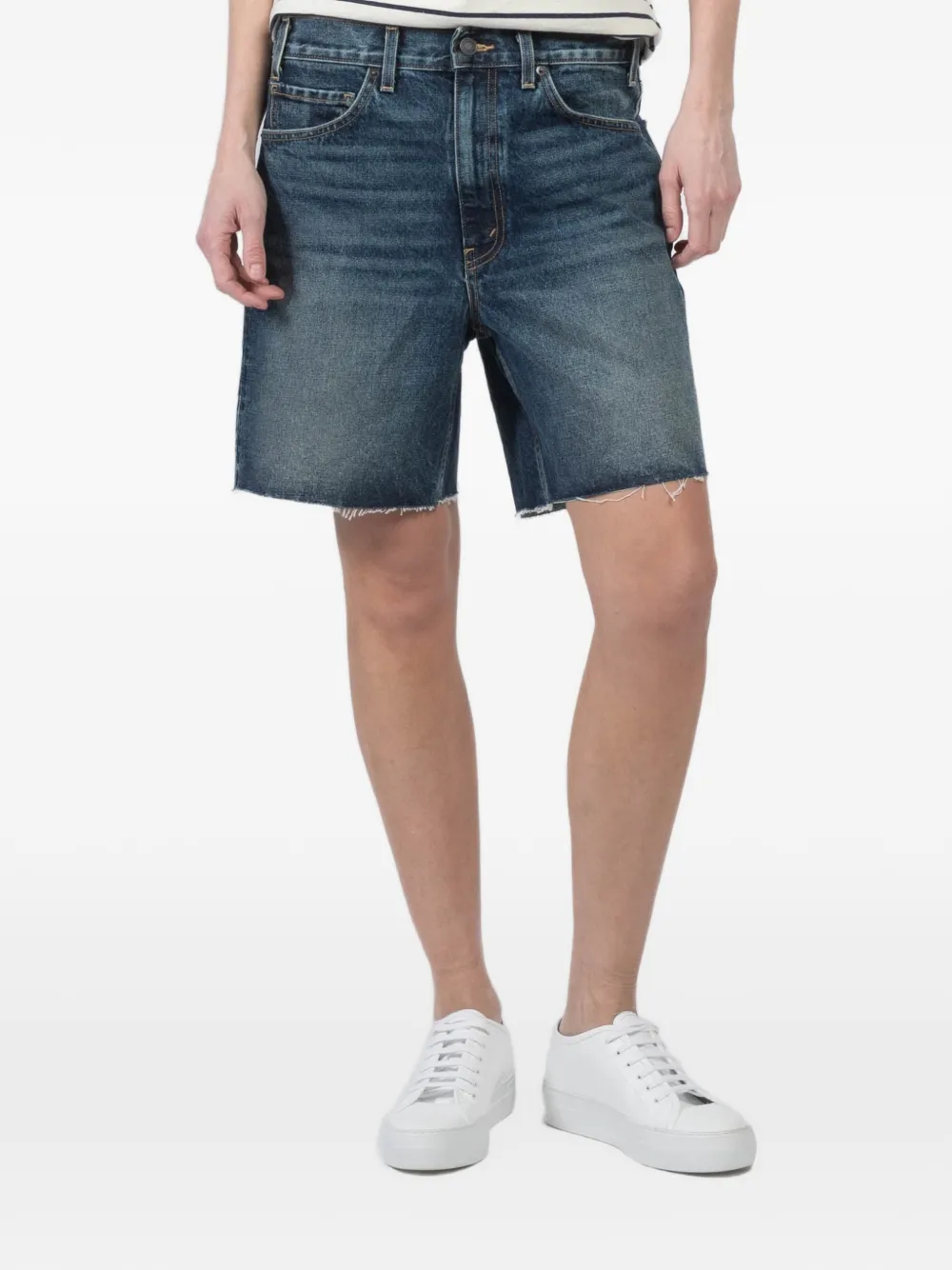 Nili Lotan frayed denim shorts - Blu