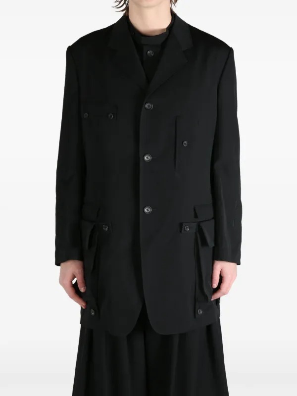 Yohji Yamamoto Wool Gabardine | ブラック | FARFETCH JP