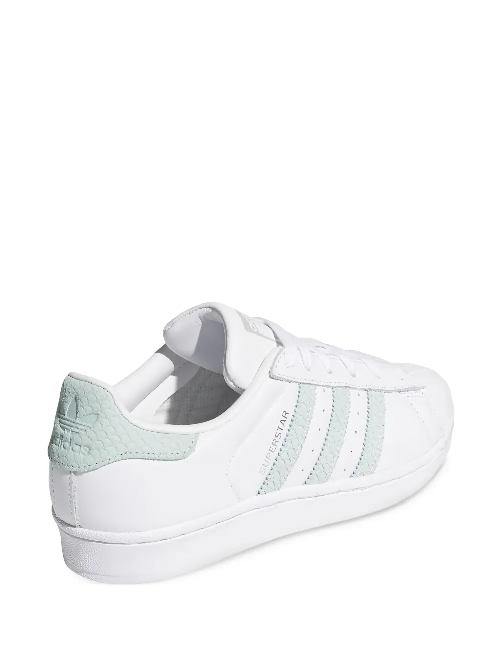 Adidas Superstar White/Ash Green/Silver Metallic sneakers - Wit
