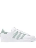 adidas Superstar ""White/Ash Green/Silver Metallic"" sneakers
