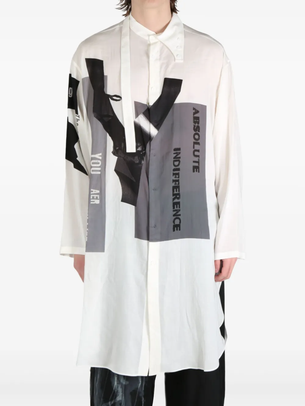 Yohji Yamamoto Overhemd met print Wit