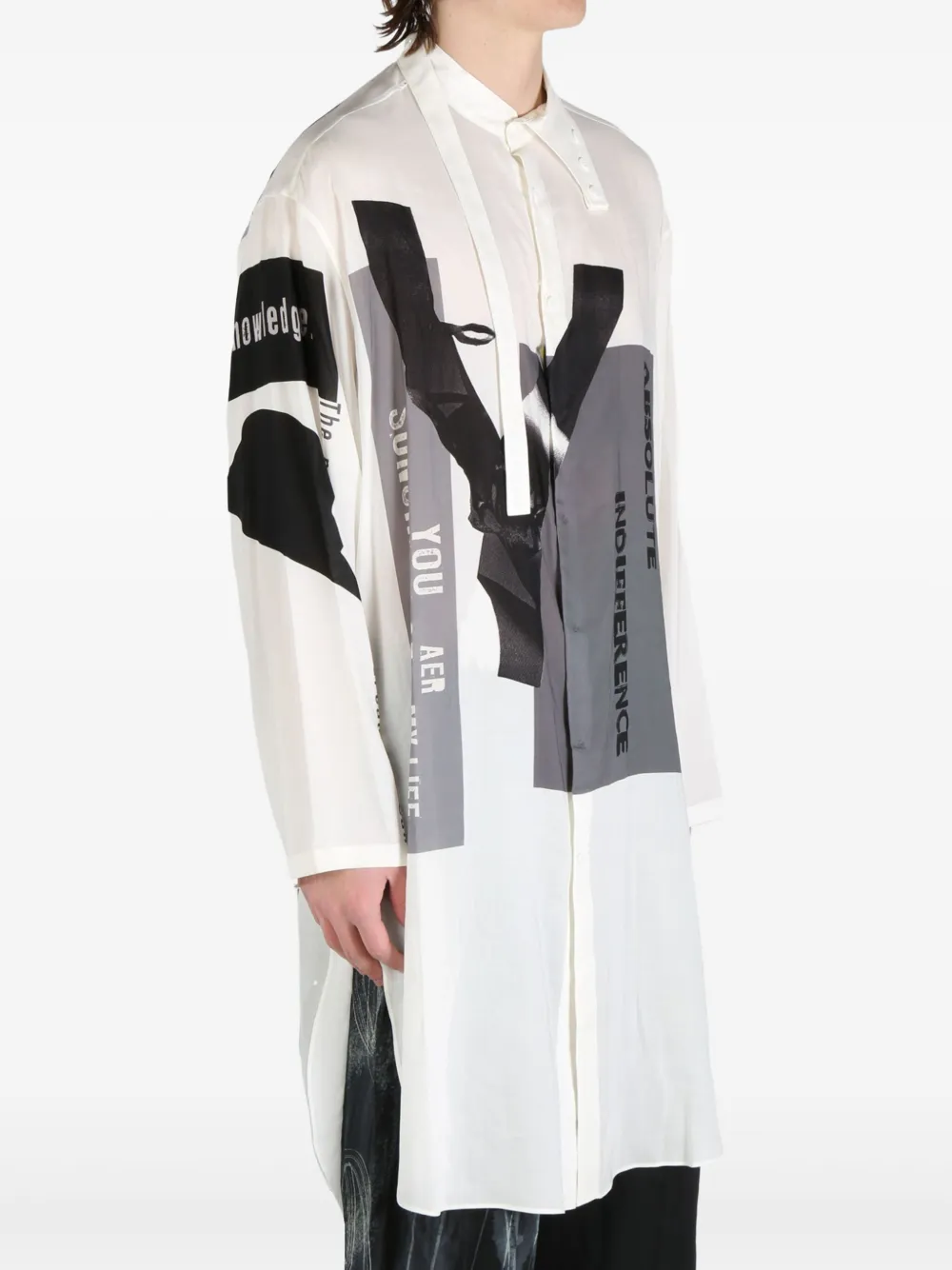Yohji Yamamoto Overhemd met print Wit